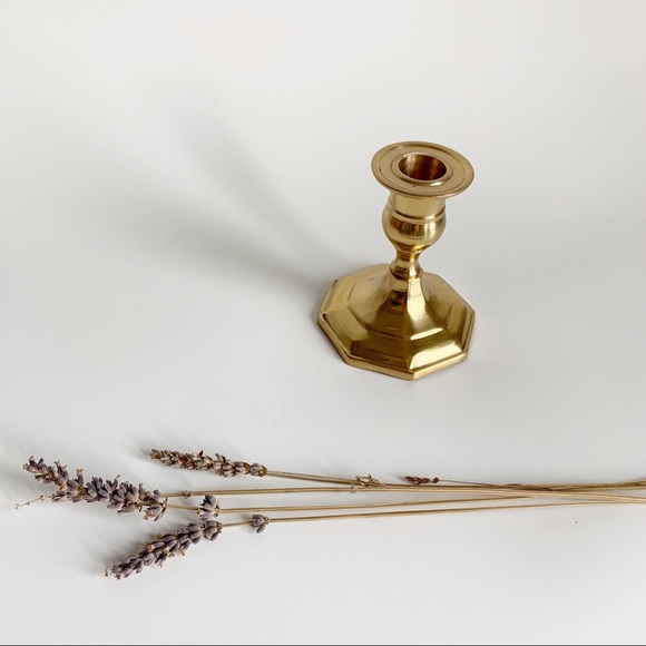 Brass Candle Holder Made in India Height 3.57โโ - Picture 2 of 4